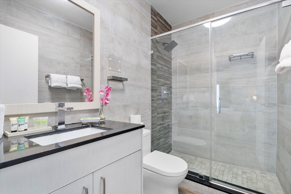 Bathroom, walk-in shower