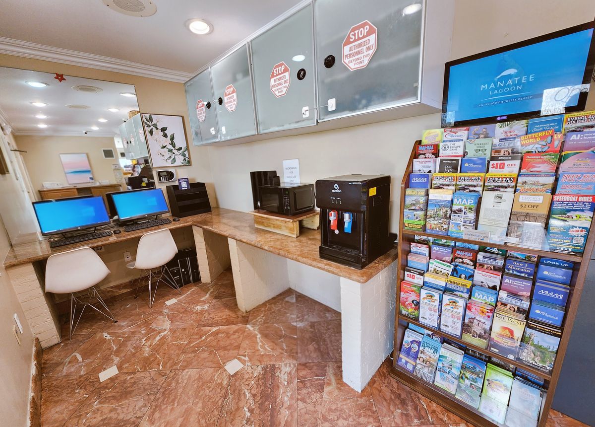 The front desk